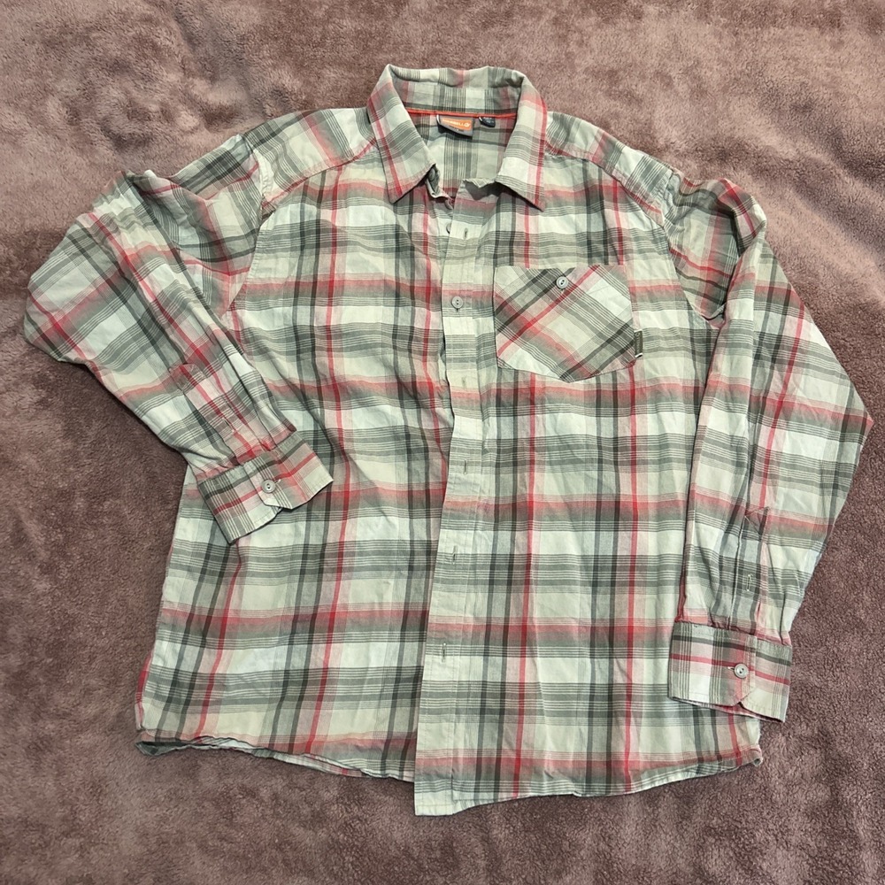 Merrell Shirt Size Large Plaid Long Sleeve Casual Button Down Lumberjack
